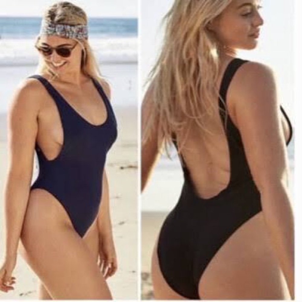 Aerie High Leg One Piece, Low Back